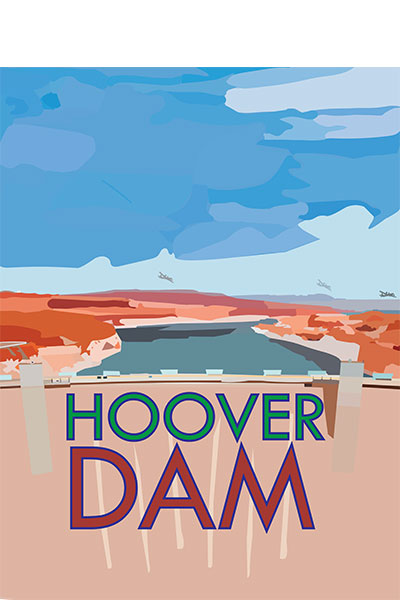 Hoover Dam Travel Poster